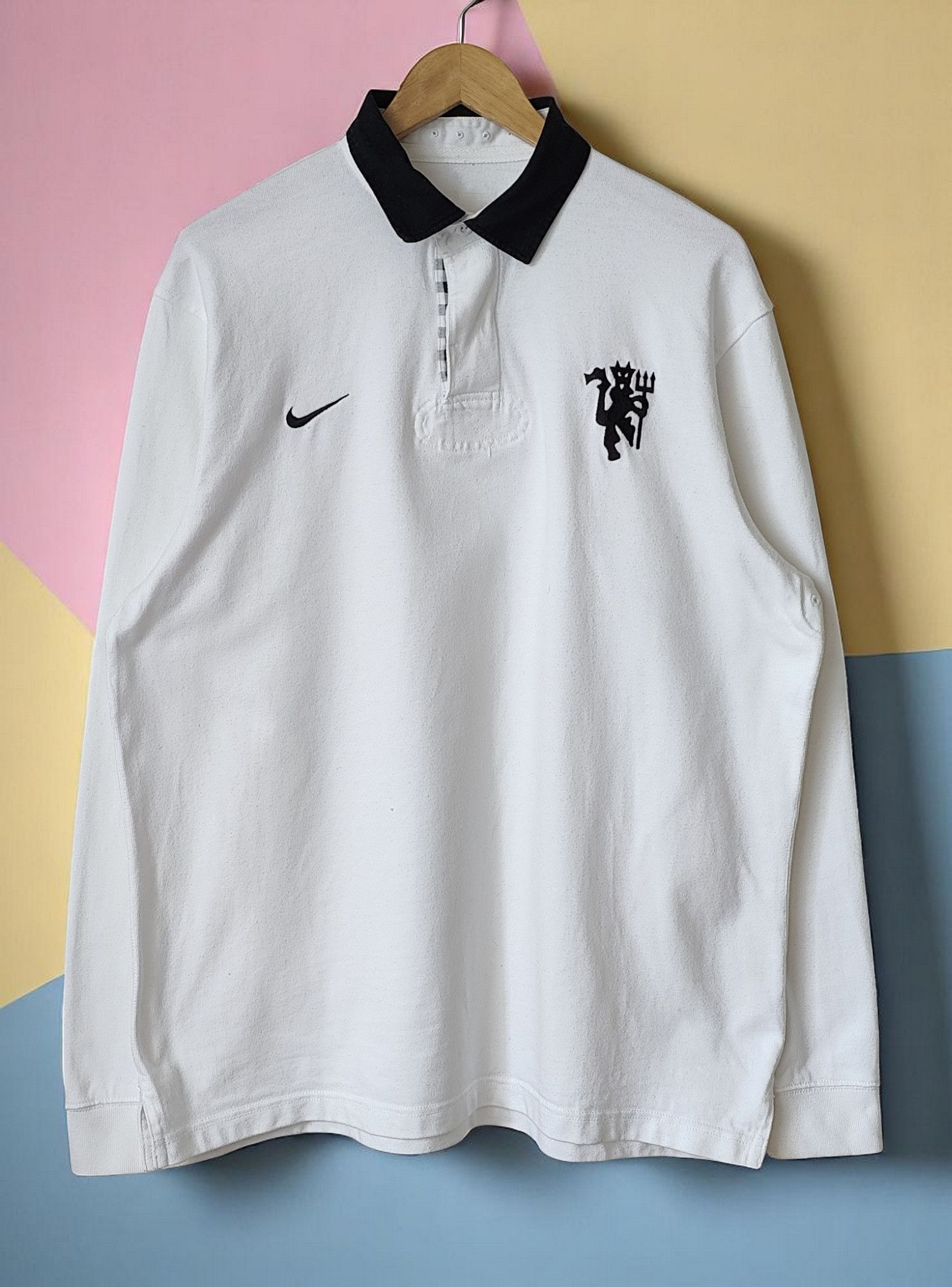 Nike Y2K Nike x Manchester United Black Devil Rugby Polo Vintage 