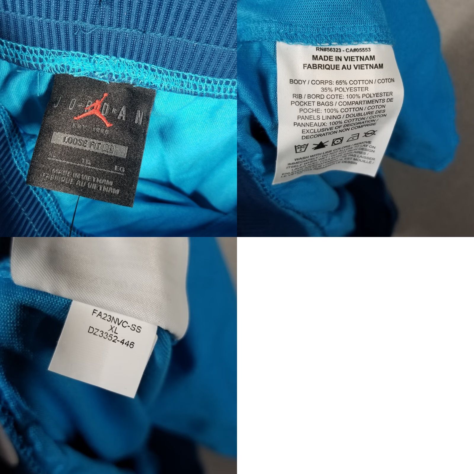 Jordan Brand Air Jordan Nike Women's Diamond Basketball Shorts XL Two Town Blue DZ3352-446 Size 40" / US 18 - 8 Thumbnail