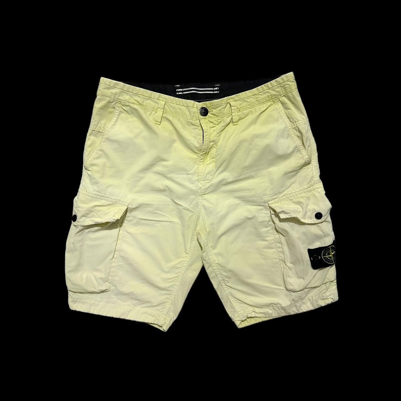 Stone Island Stone Island Bermuda Garment Dyed Cargo Shorts Size US 33 - 1 Thumbnail