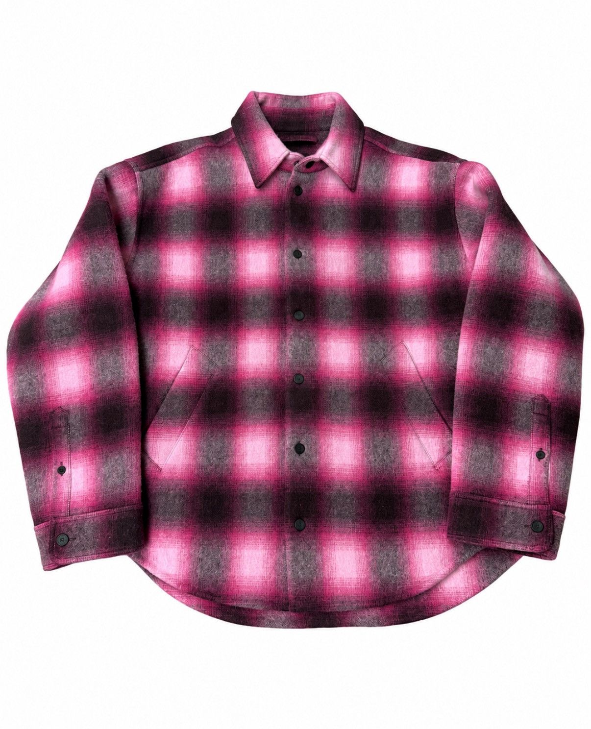 Balenciaga Balenciaga Bleached Flannel Check Shirt Jacket with