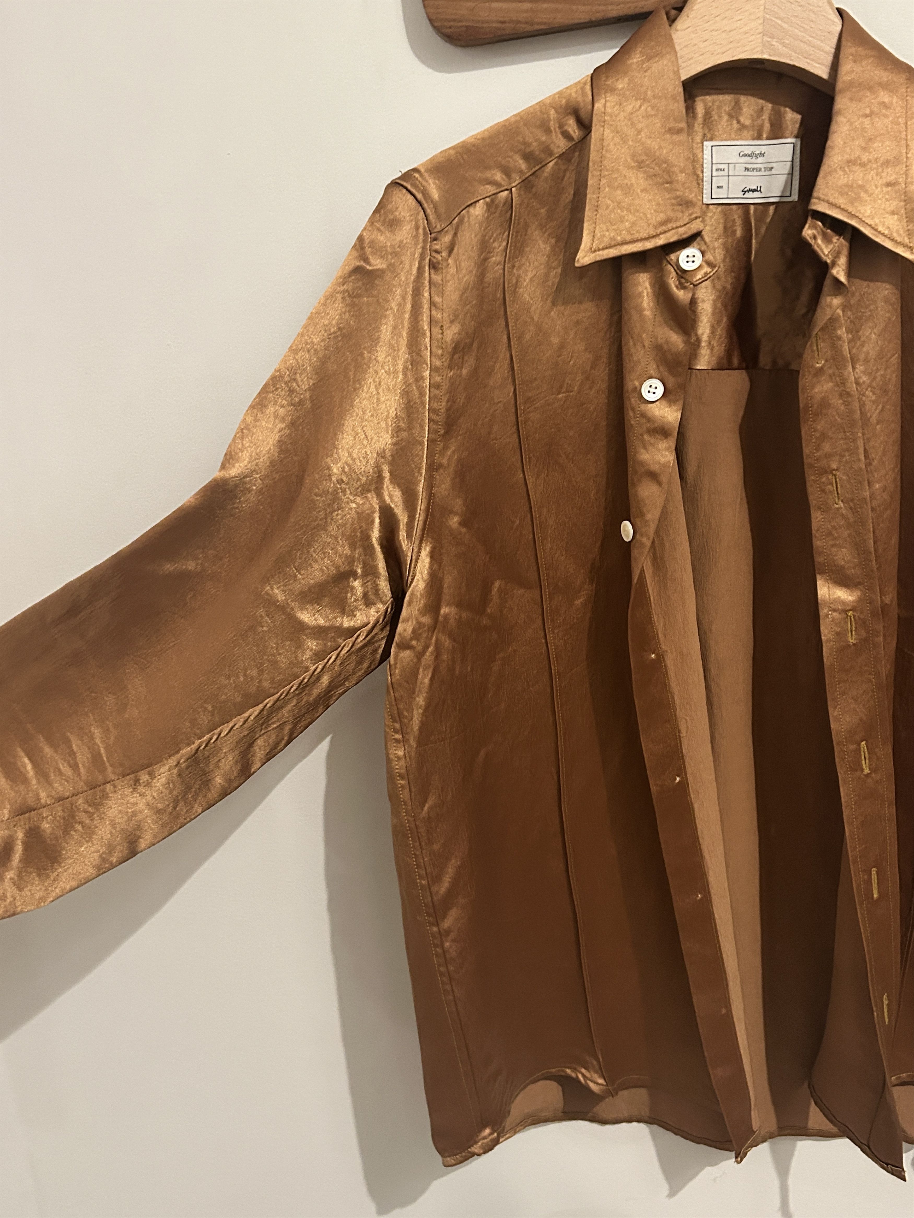 Goodfight Goodnight Satin Gold Dress shirt Size US S / EU 44-46 / 1 - 3 Thumbnail