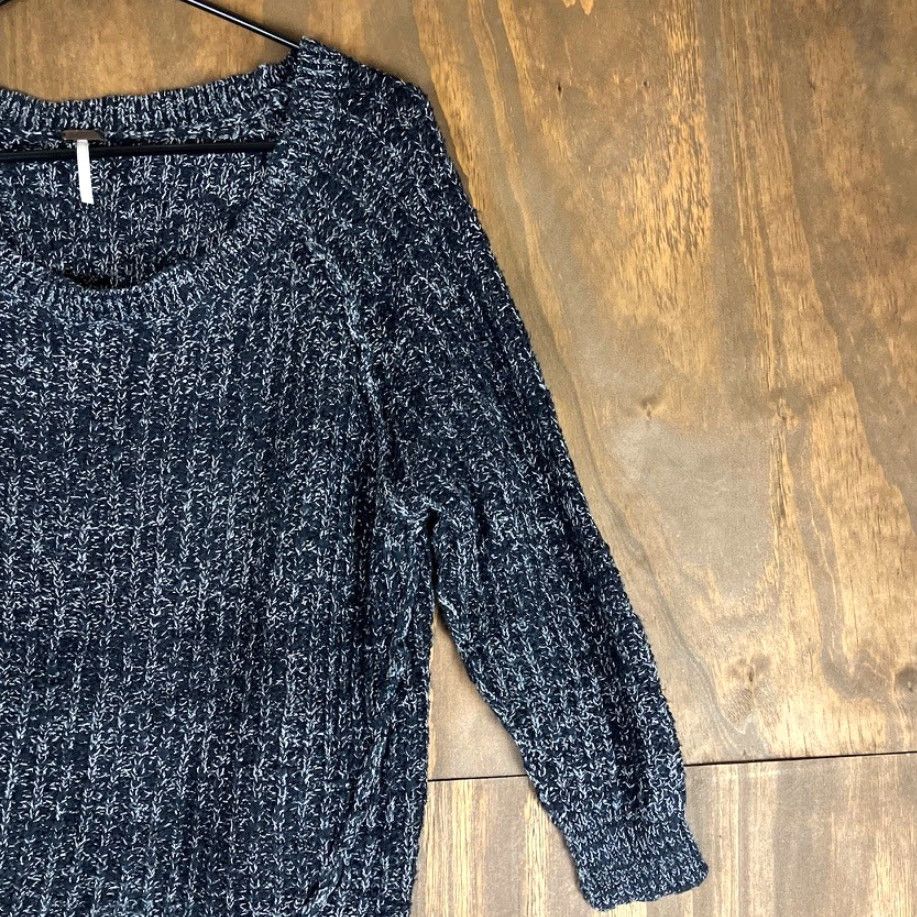 Free People Free People Womens Sweater Black Slouchy Pullover Knit Ribbed M Size M / US 6-8 / IT 42-44 - 5 Thumbnail