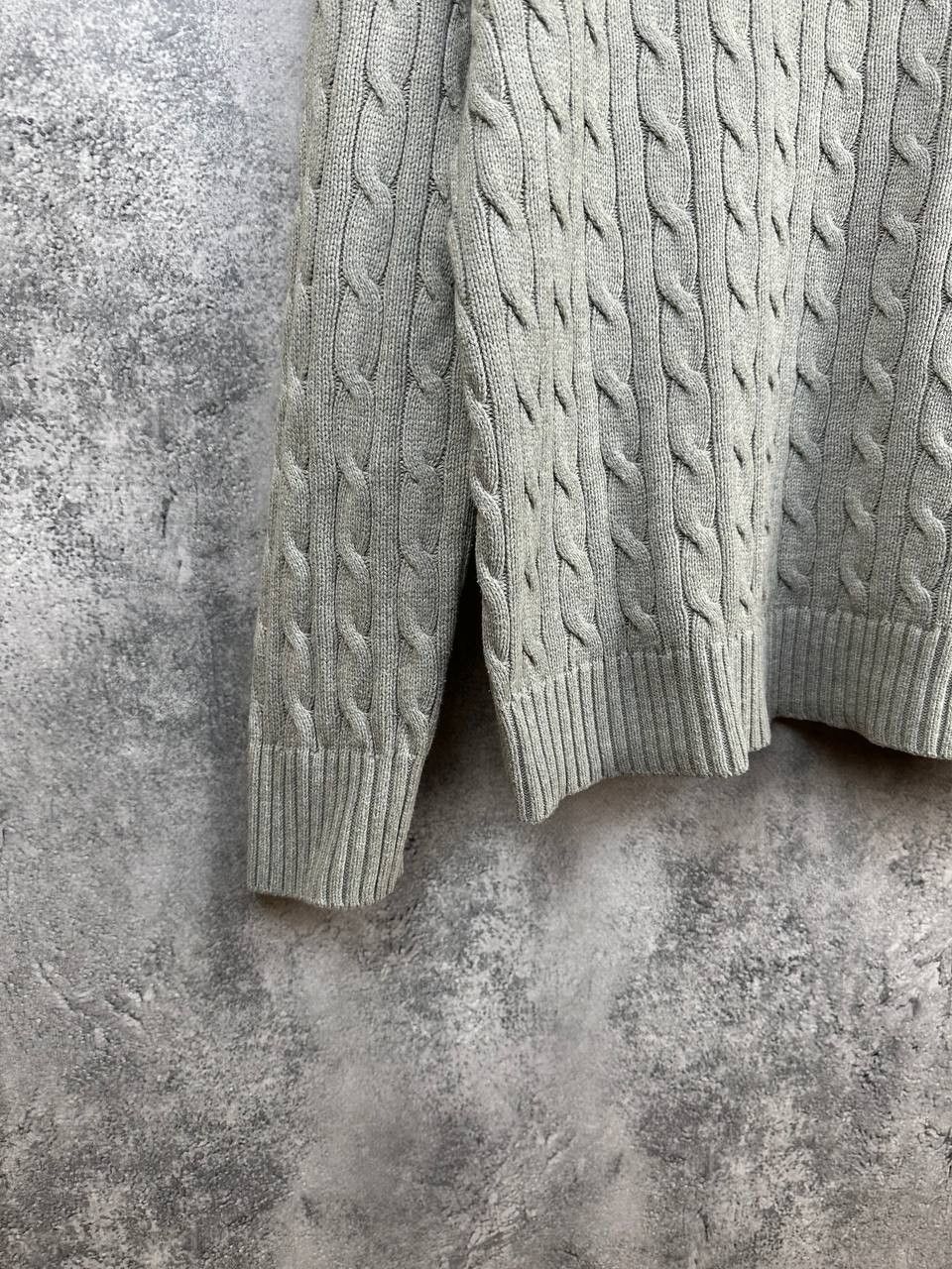 Polo Ralph Lauren Polo Ralph Lauren Cable Knit Crew Neck Sweater Gray LS Size XL / US 12-14 / IT 48-50 - 6 Thumbnail