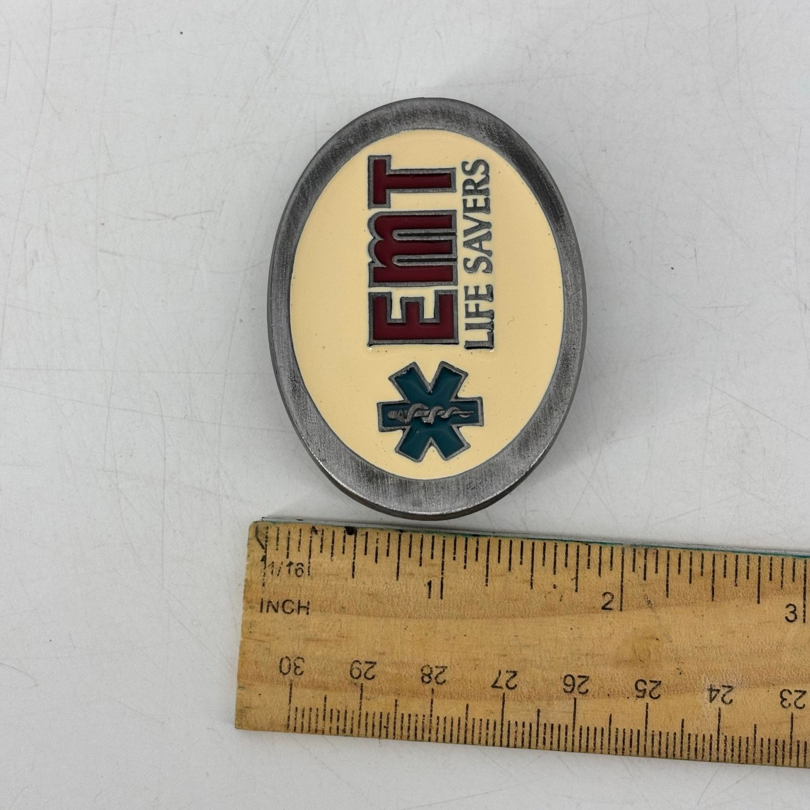 Vintage EMT Life Savers Belt Buckle 1987 USA C+J Belt Buckle Enamel Size ONE SIZE - 5 Thumbnail