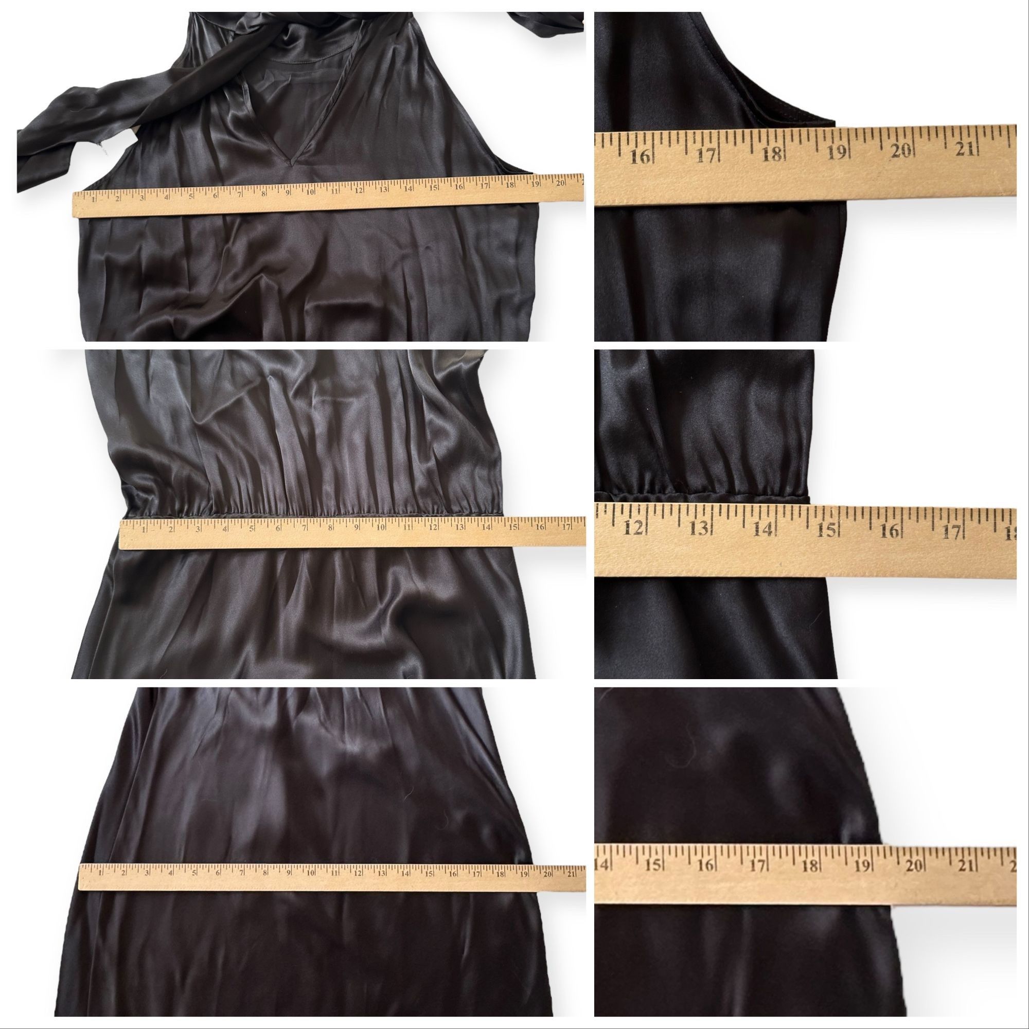 Generation Love Generation Love Arie Black Silk Maxi Dress, Size M, NWT, Hal Size M / US 6-8 / IT 42-44 - 16 Thumbnail