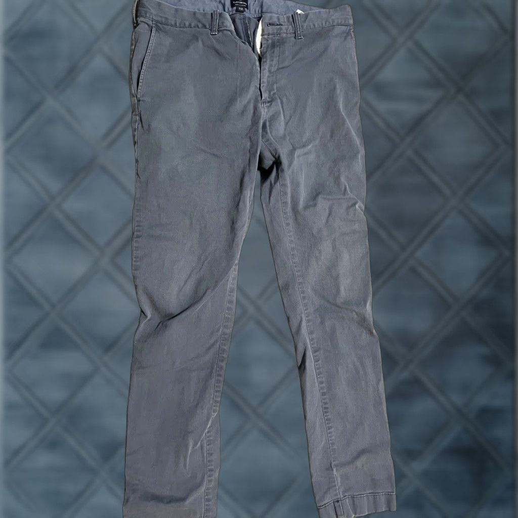 J.Crew J.Crew Flex Chino Pants 32x34 Straight Leg Cotton Stretch Blue Mens Size US 32 / EU 48 - 1 Thumbnail