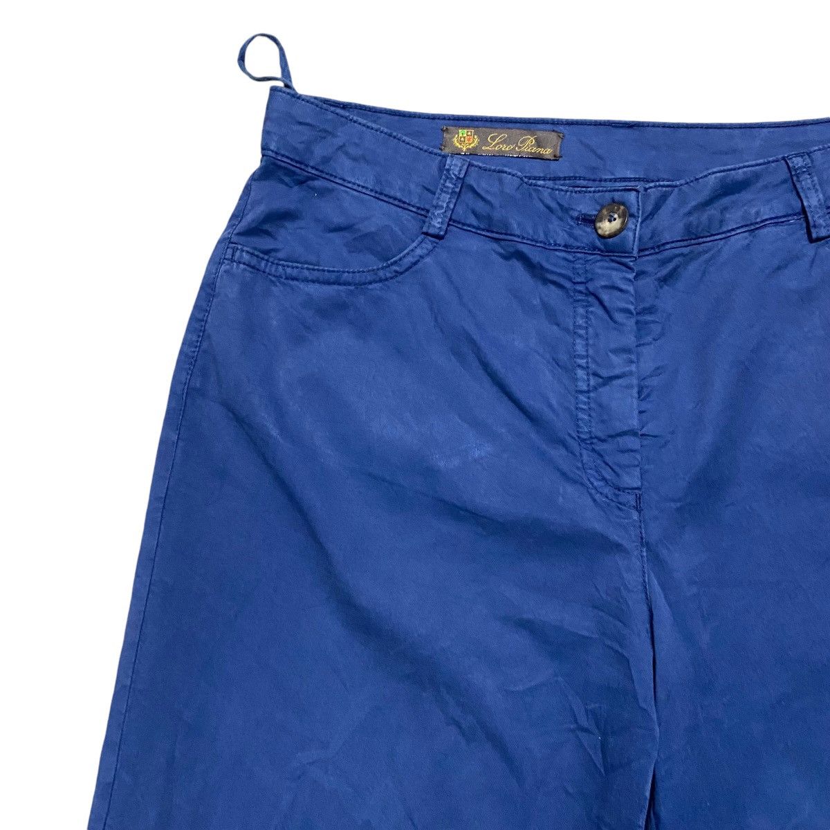 Loro Piana Loro Piana Navy Wide Leg Trouser Size 30" / US 8 / IT 44 - 4 Thumbnail