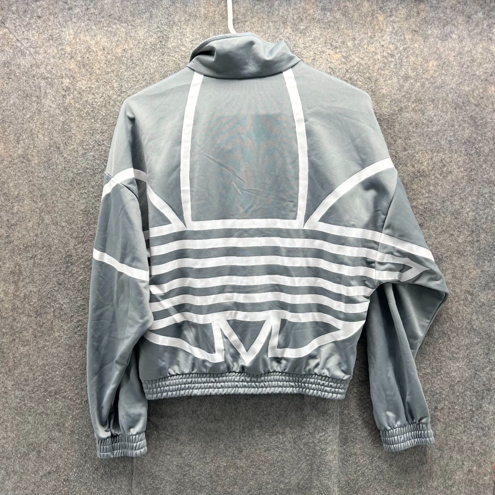 Adidas VINTAGE adidas Track Jacket Womens Small Gray Full Zip Firebird 90s Style Logo Men/Women? Size S / US 4 / IT 40 - 2 Thumbnail