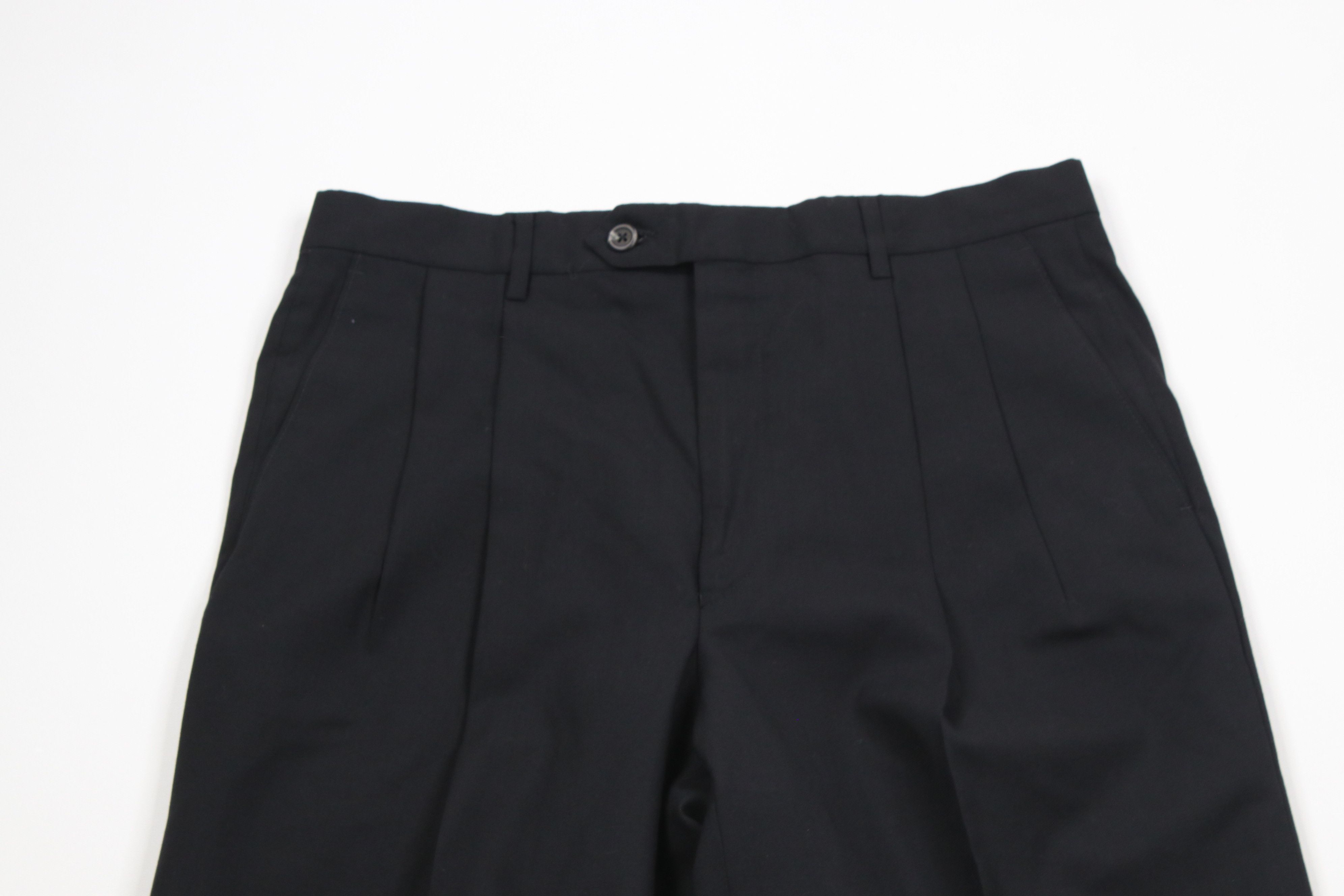 Ralph Lauren × Vintage Vintage 90s Ralph Lauren Cuffed Wide Leg Chino Pants Black Size US 30 / EU 46 - 2 Thumbnail