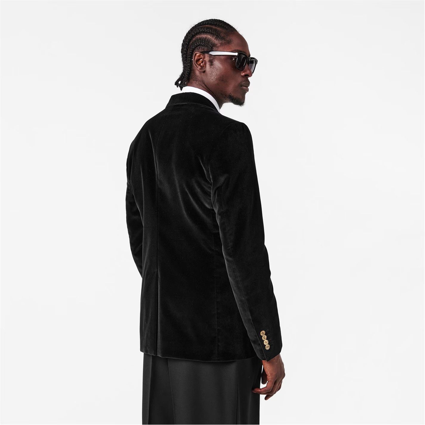 Dolce & Gabbana o1g2r1mq0426 Velvet Tailored Blazer in Black Size US M / EU 48-50 / 2 - 4 Thumbnail