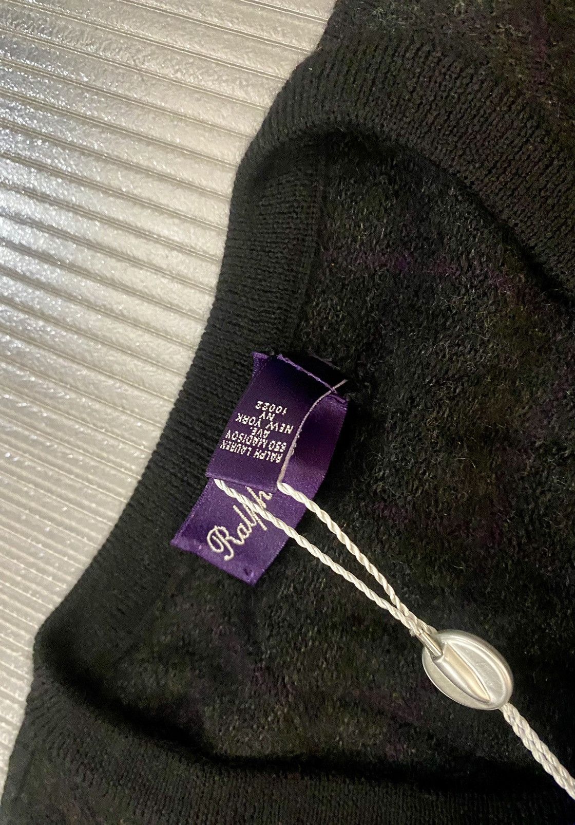 Ralph Lauren Purple Label RL Purple Label 🇮🇹 Black/Purple Check Cashmere V-neck XXL NWT Size US XXL / EU 58 / 5 - 10 Thumbnail