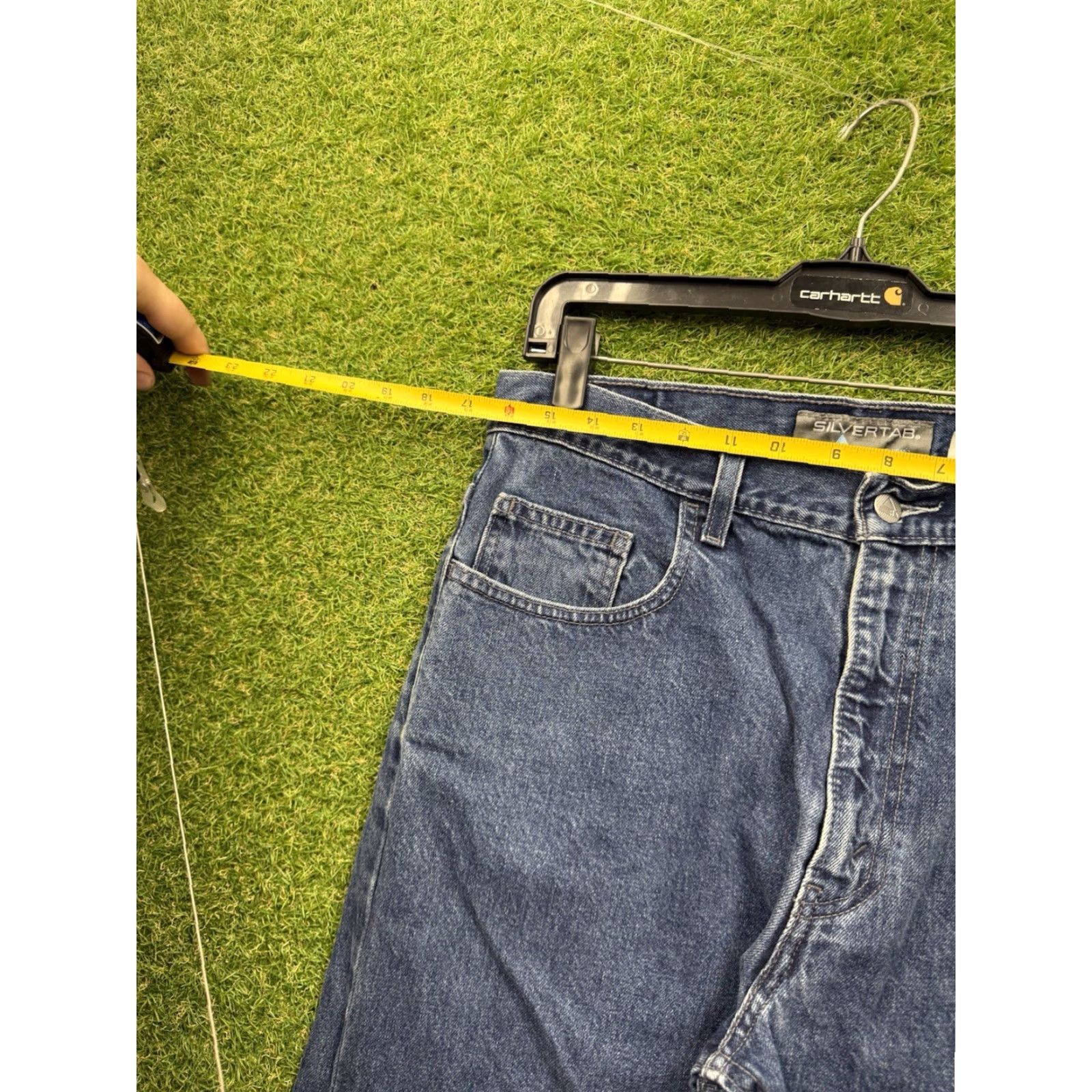 Levi's Levi's Silvertab Jeans Mens 34x32 Denim 90s Grunge Y2K Skater Jeans Straight Relaxed Regular 5-Pocket Blue Denim Dark Vintage Size US 34 / EU 50 - 7 Thumbnail