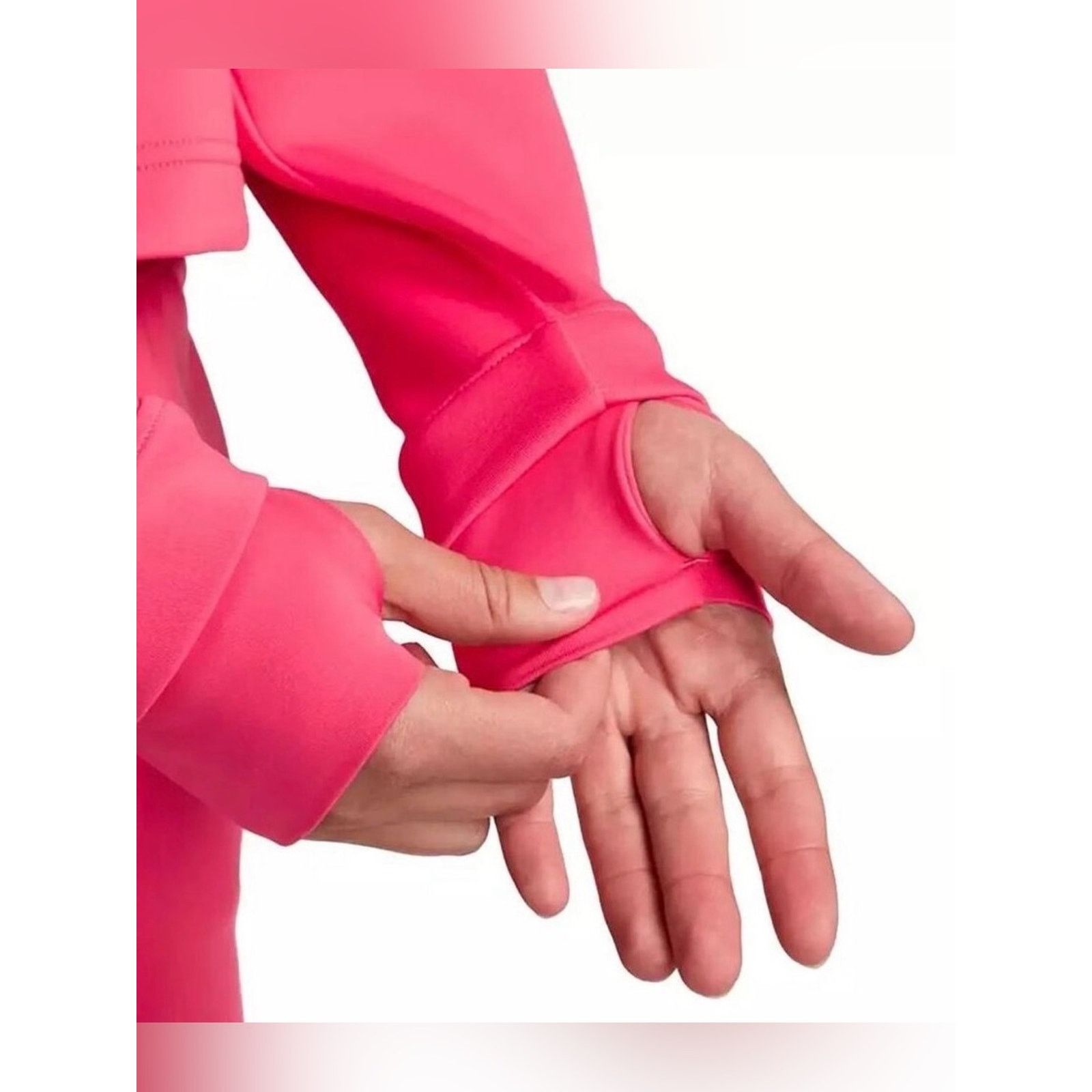 Nike Nike DRI-FIT Pink Scuba Half-Zip Pullover with Thumbholes Size M / US 6-8 / IT 42-44 - 6 Thumbnail