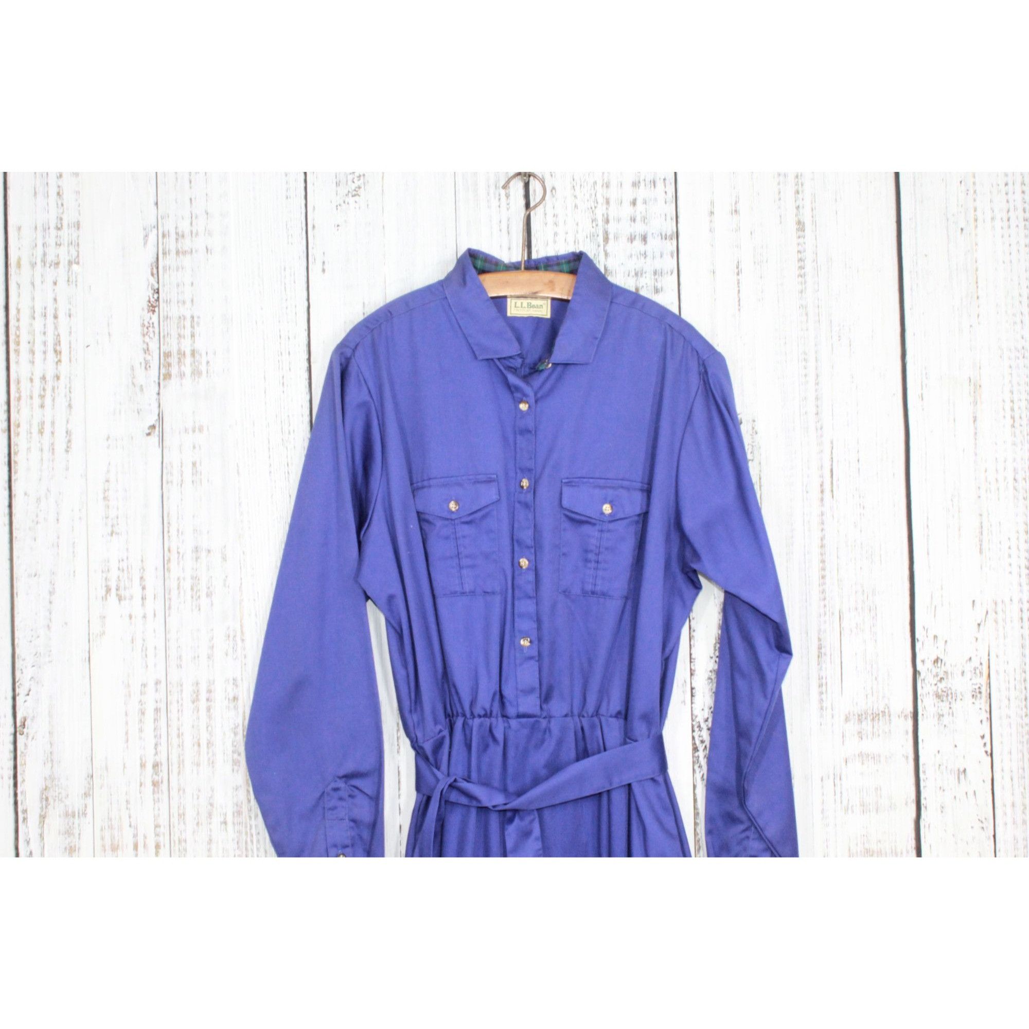 L.L. Bean LL Bean Women's Long Sleeve Collared Midi Dress Size 20 Size 3XL / US 20-22 - 2 Thumbnail