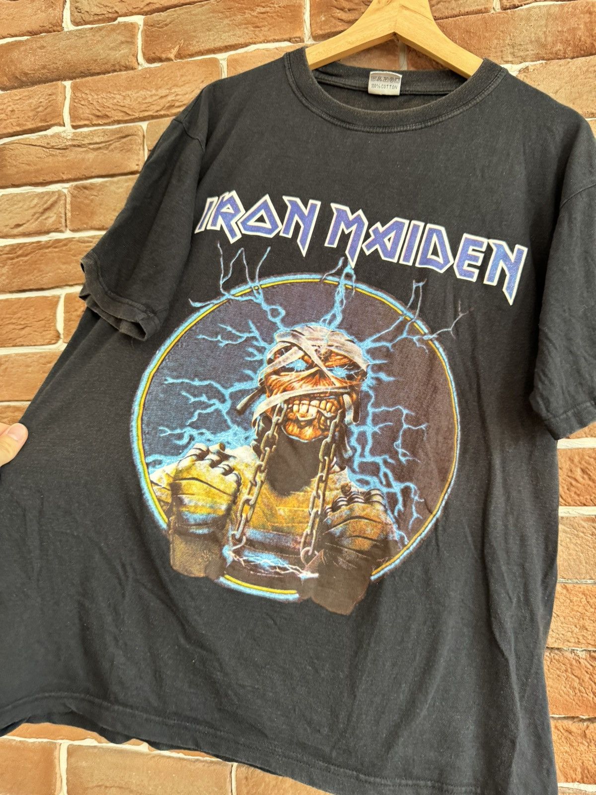 Band Tees Vintage 90s Iron Maiden Washed Heavy Metal Band Tee Tour Size US L / EU 52-54 / 3 - 3 Thumbnail
