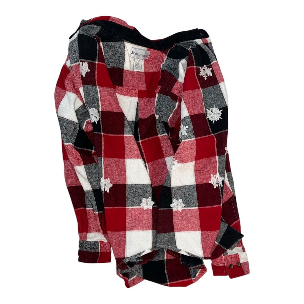 Other Dress Barn Women's Plaid Shirt 14/16 Red Black Size XL / US 12-14 / IT 48-50 - 4 Thumbnail