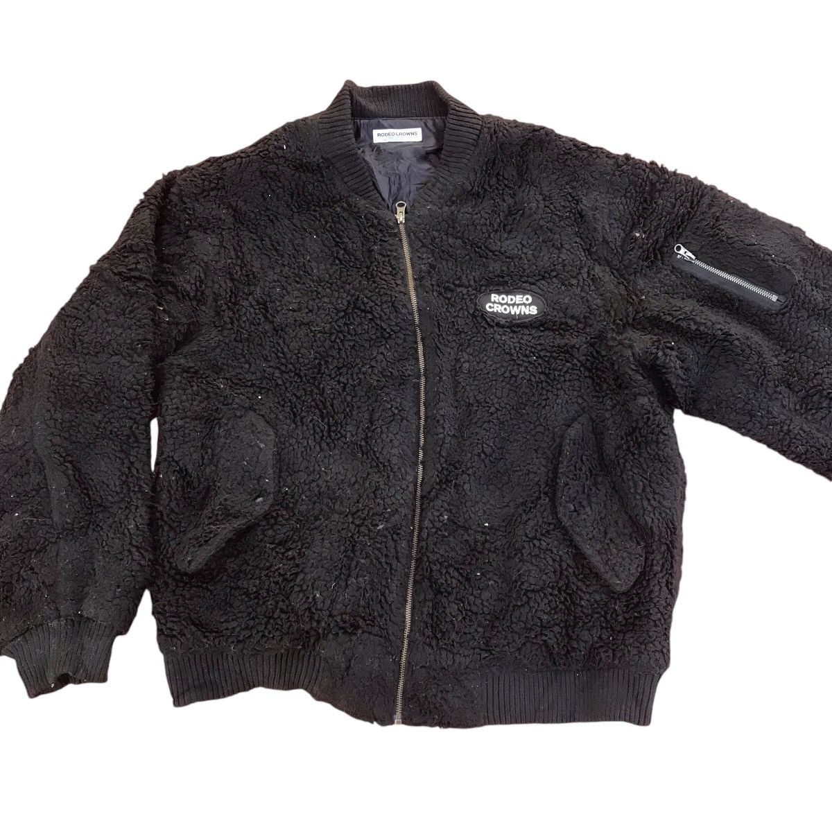 14th Addiction × Japanese Brand × Santa Cruz Skateboards VINTAGE RODEO CROWNS SKATE FUR BOMBERS STYLE JACKET Size US L / EU 52-54 / 3 - 6 Thumbnail