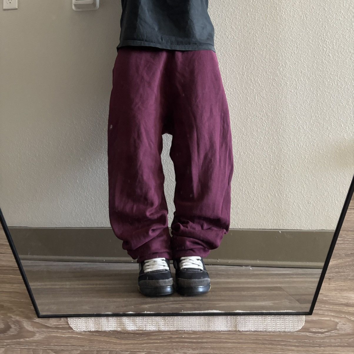 Vintage Crazy Vintage Y2K/2000s Burgundy Red Streetwear Essential Sweatpants! Fits M Size US 32 / EU 48 - 1 Thumbnail