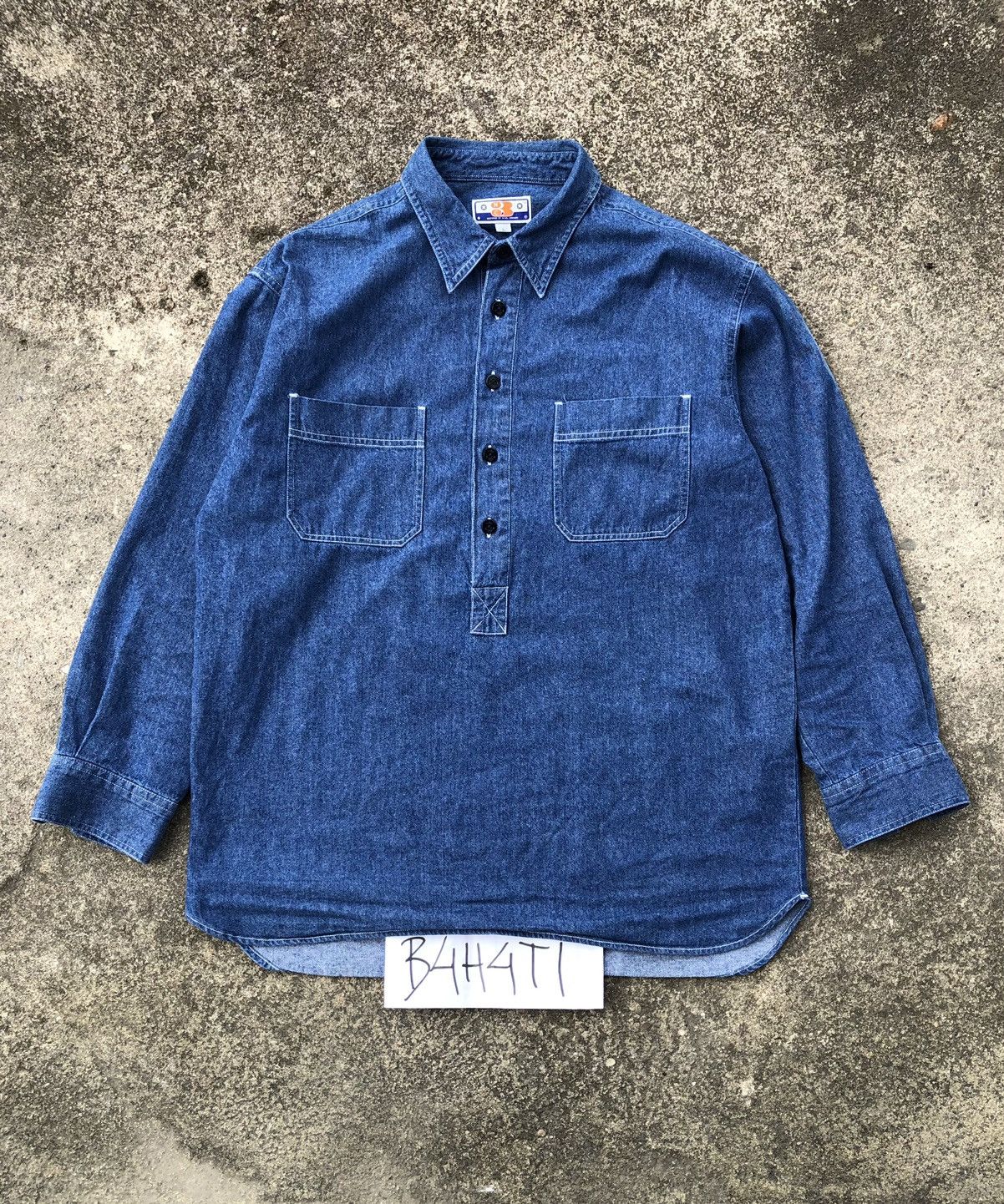 Nigel Cabourn × Vintage Vintage US Marine Denim Shirt Size US L / EU 52-54 / 3 - 1 Thumbnail