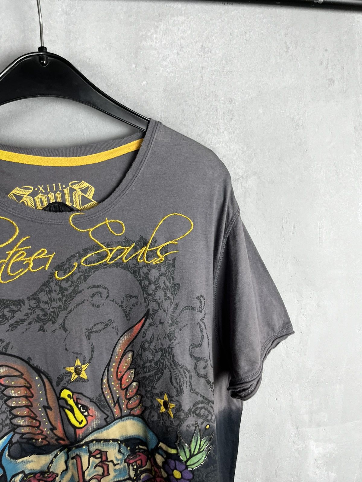 Designer × Vintage Skull t shirt Ed hardy style Size US XL / EU 56 / 4 - 6 Thumbnail