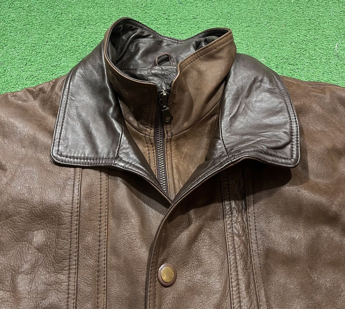 Real Leather Jacket Vintage 90s Made in Italy