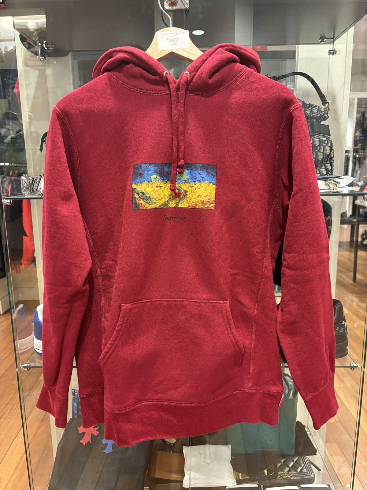 Supreme Supreme Van Gogh Hoodie Maroon Size US M / EU 48-50 / 2 - 1 Thumbnail