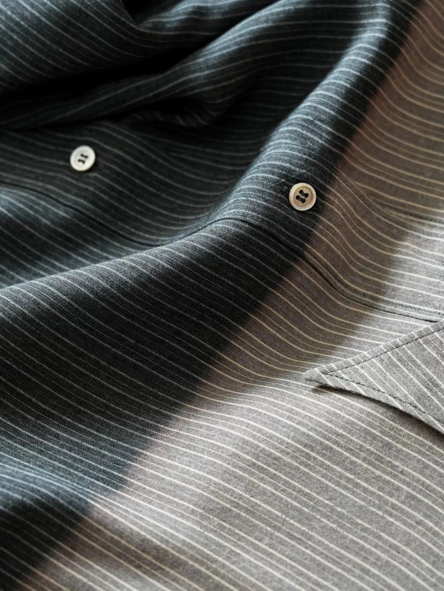 Yohji Yamamoto Yohji Yamamoto 96AW Stripe Faded Shirt. Size US M / EU 48-50 / 2 - 7 Thumbnail