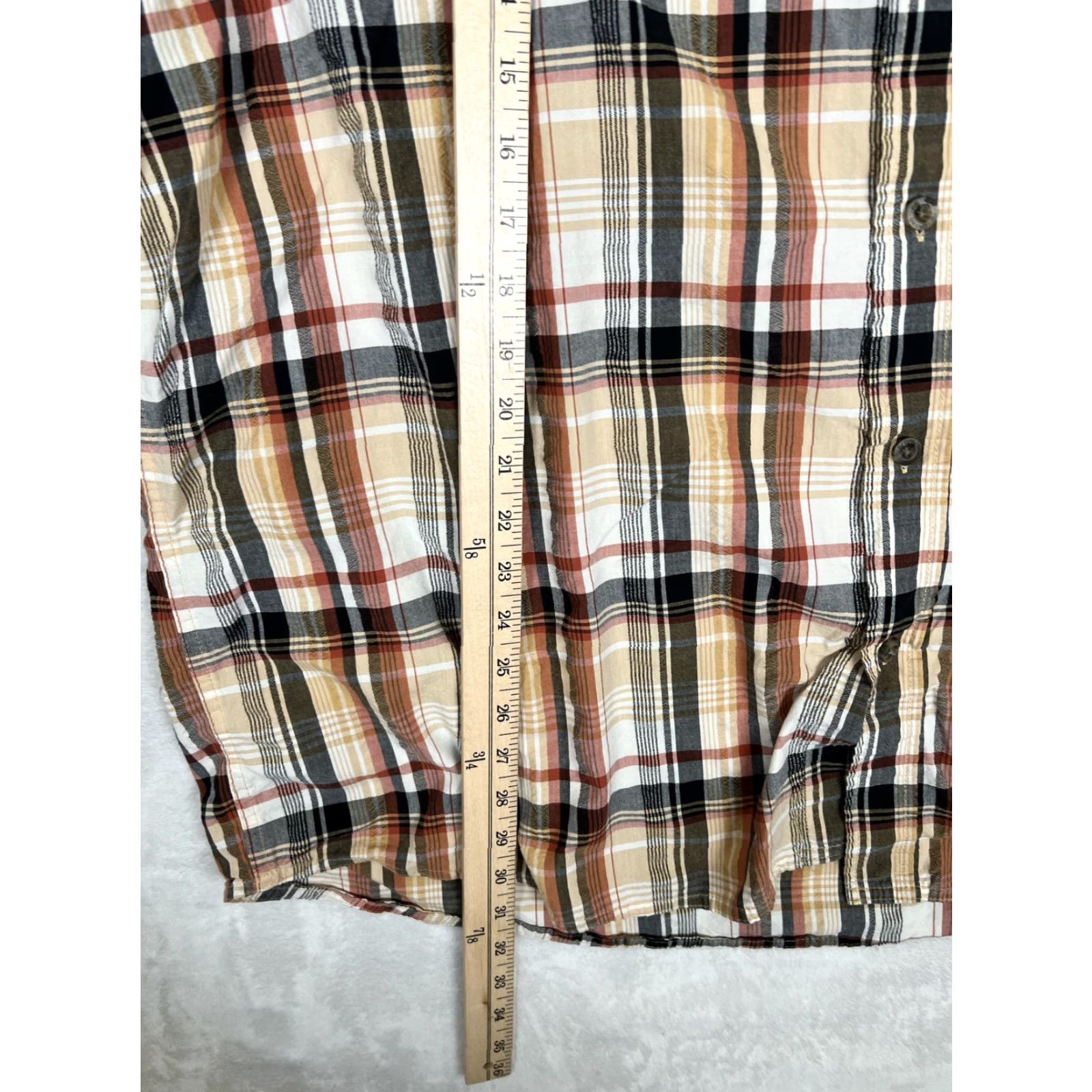 Vintage VINTAGE? (No) RedHead Shirt Mens 3XL Brown Plaid Short Sleeve Button Front Lightweight Casual Size US XXL / EU 58 / 5 - 3 Thumbnail