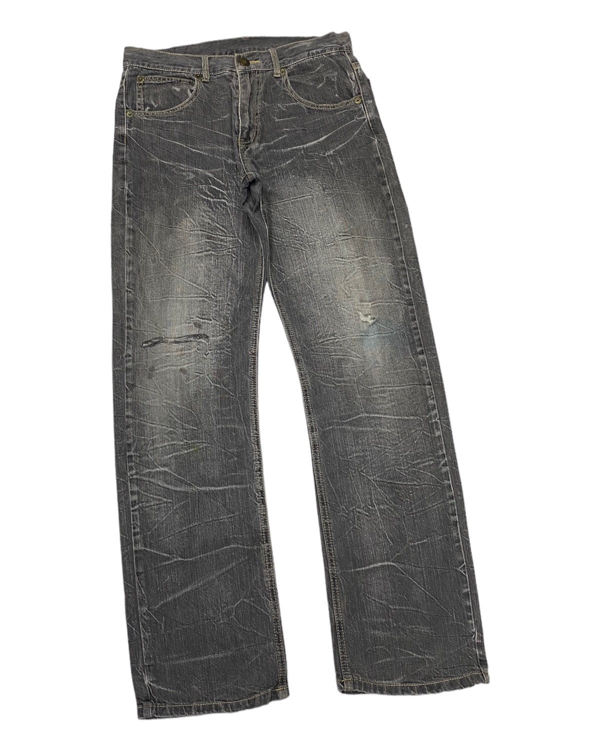 If Six Was Nine RARE JAPANESE JEANS UNBRAND DISTRESSED DENIM JEANS Size US 32 / EU 48 - 3 Thumbnail