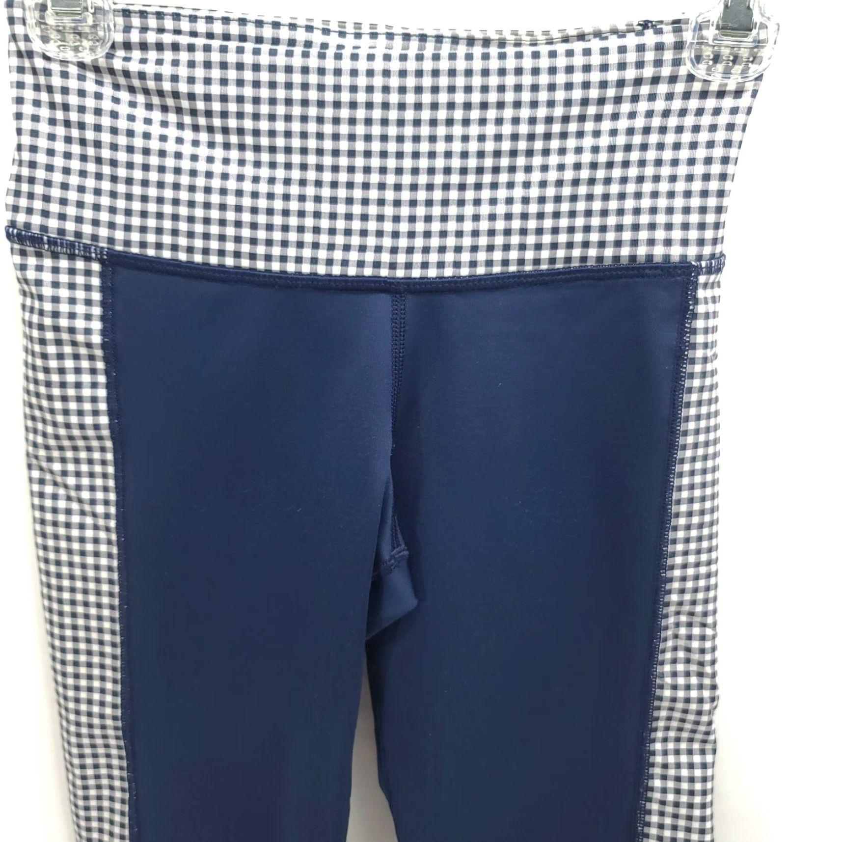 Vineyard Vines VINEYARD VINES Performance Womens Blue Checkered Leggings XXS Leggings Womens XS (2XS) Blue Size 24" / US 00 / IT 34 - 2 Thumbnail