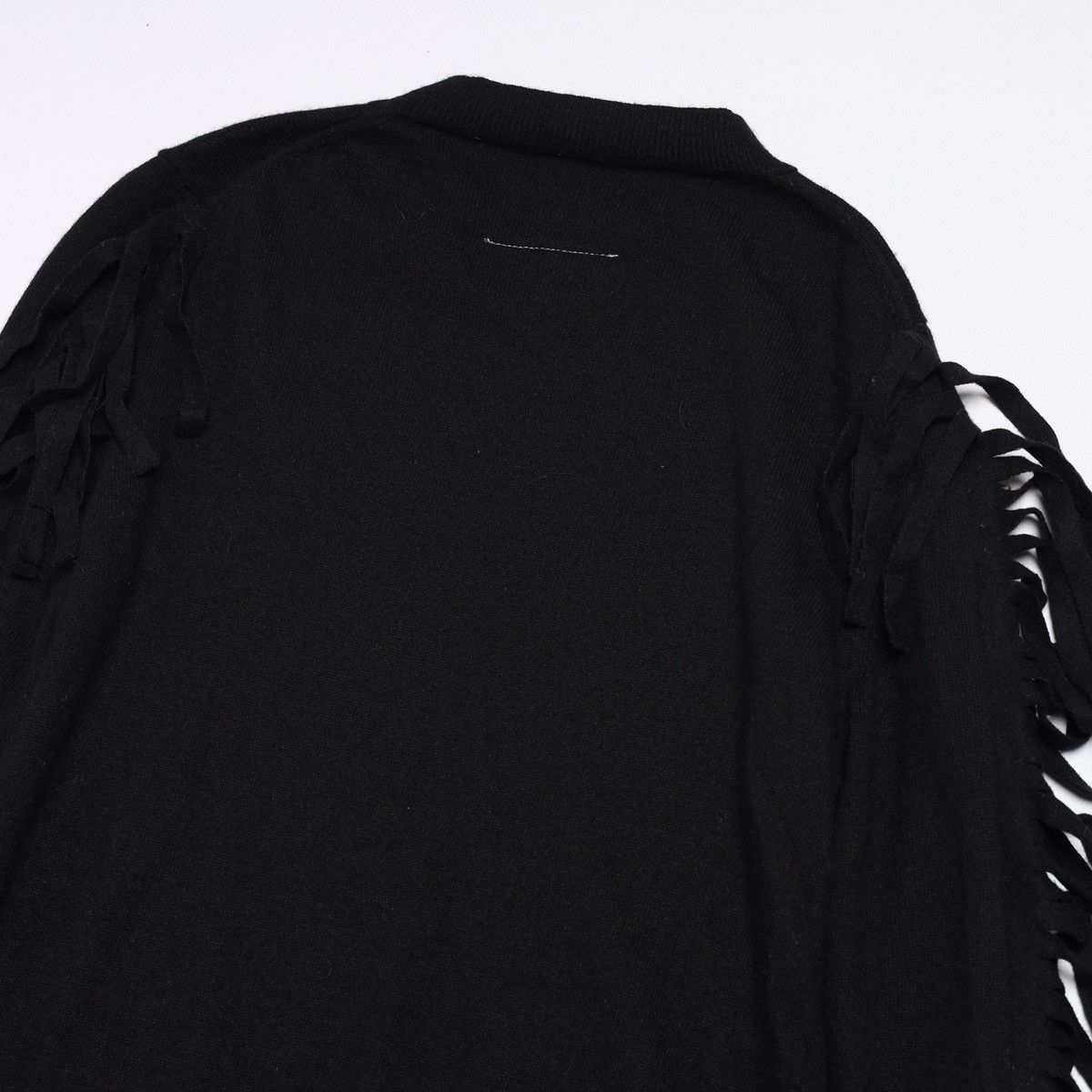 Maison Margiela Maison Margiela MM6 Long Sweater Black Fringe Tunic Dress Size S / US 4 / IT 40 - 10 Thumbnail