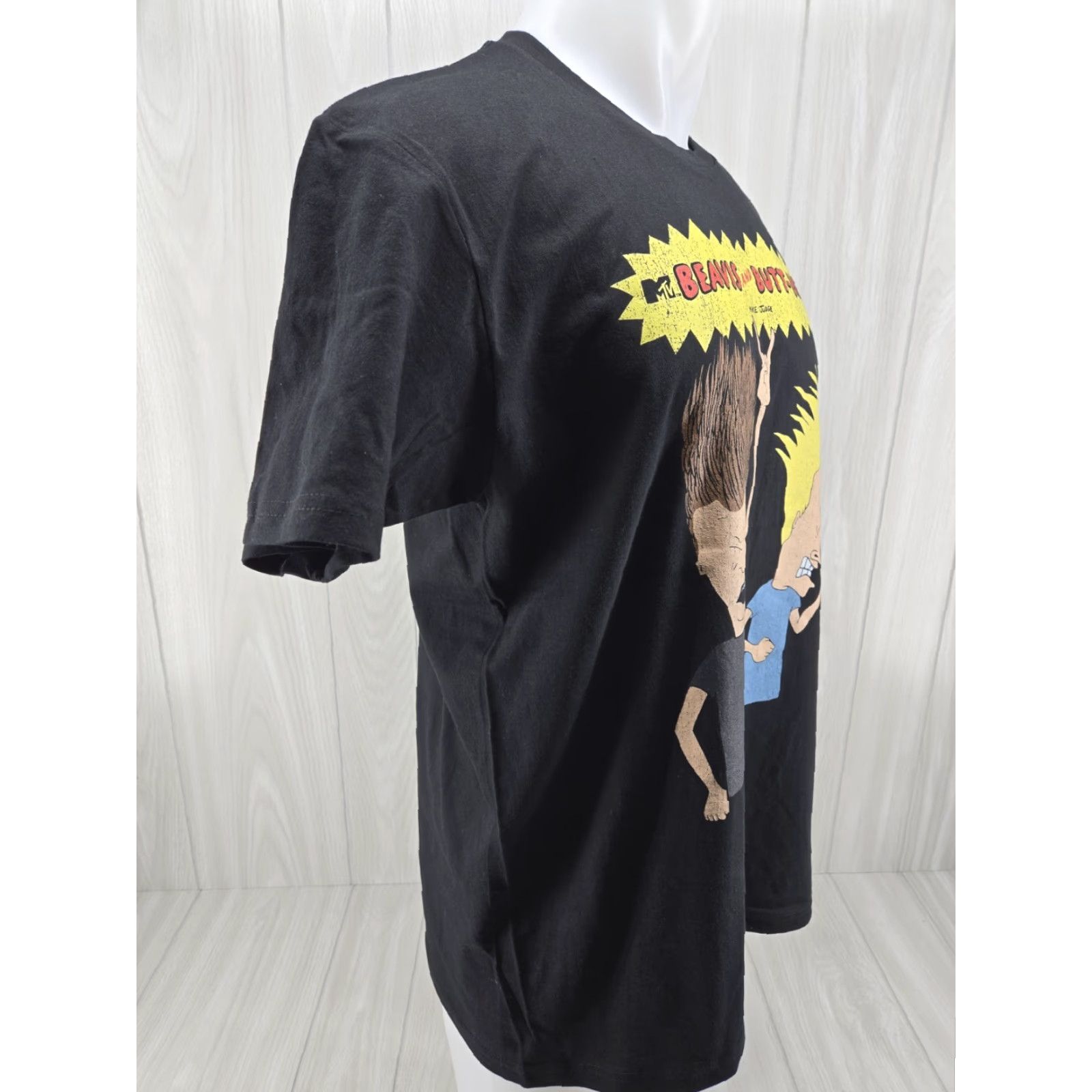 Vintage VINTAGE Beavis and Butthead MTV TV T-Shirt Large Black Mens Shirt Short Sleeve Graphic Print 1990s Size US L / EU 52-54 / 3 - 6 Thumbnail
