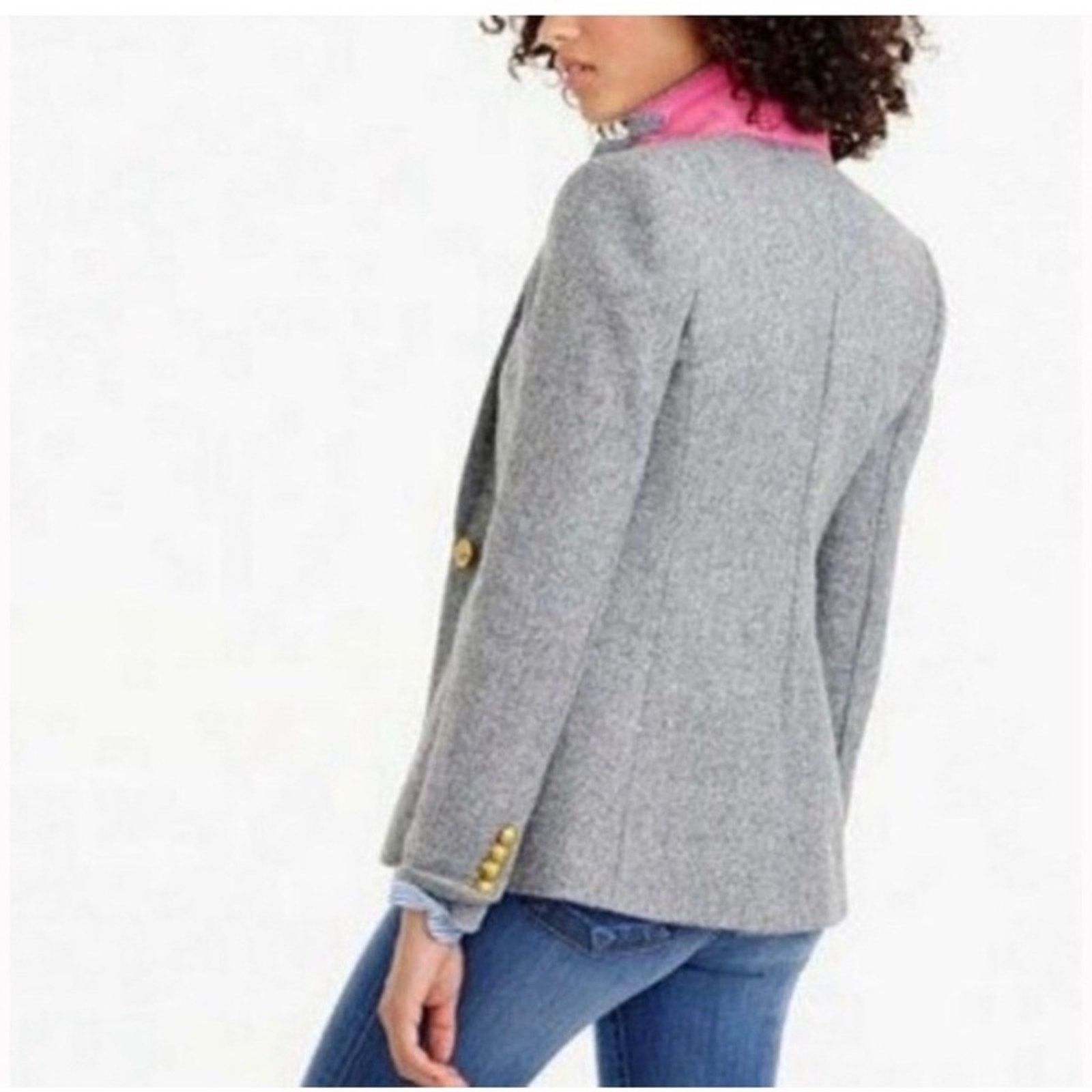 J.Crew RARE J.Crew Campbell Donegal Blazer Wool Grey Size S / US 4 / IT 40 - 2 Thumbnail