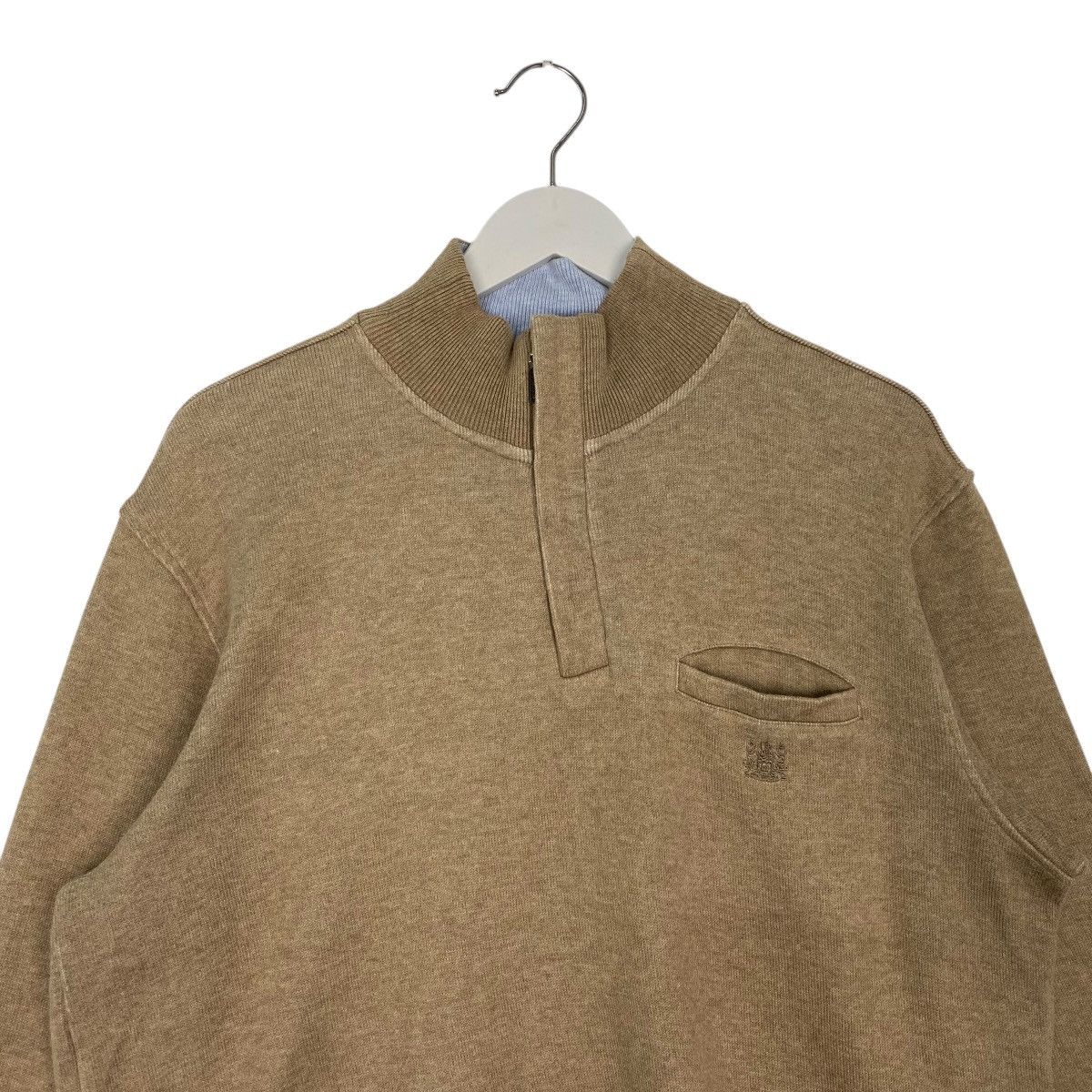 Vintage Vintage Aquascutum Quater Zipper Sweatshirt Brown Size US L / EU 52-54 / 3 - 4 Thumbnail