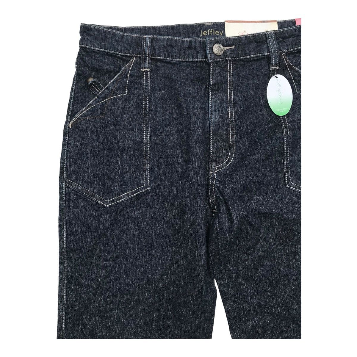 Designer Jeffley Women Light Denim Flared Wide Leg Baker Pants Size 33" - 2 Thumbnail