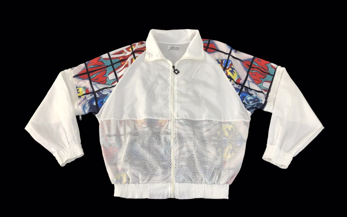 Japanese Brand Vintage Windbreaker Funny Guerrilla Design Art Zipper Design Size US XL / EU 56 / 4 - 1 Thumbnail