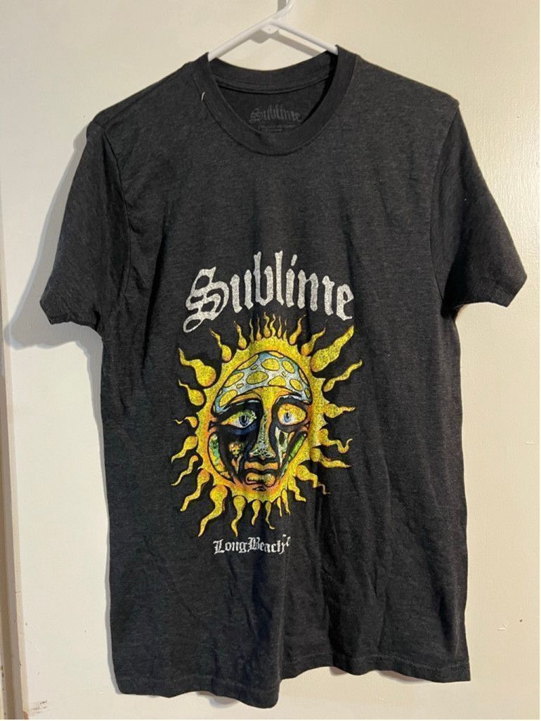 Sublime Men's Sublime Charcoal Yellow Sun Graphic Tee Shirt Size L Size US L / EU 52-54 / 3 - 1 Thumbnail
