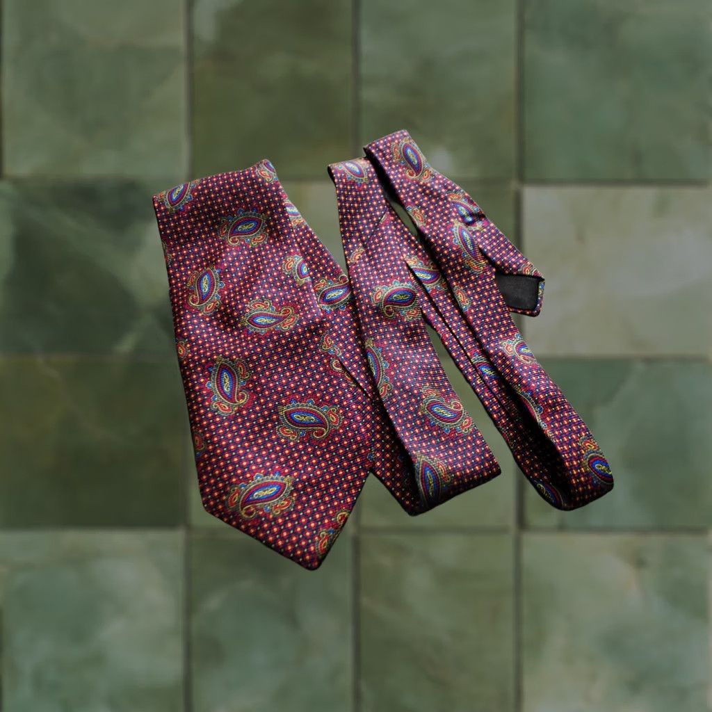 Lanvin Lanvin Paris Beautiful Paisley Design Silk Necktie Men Luxury Mint Condition Tie Size ONE SIZE - 1 Thumbnail