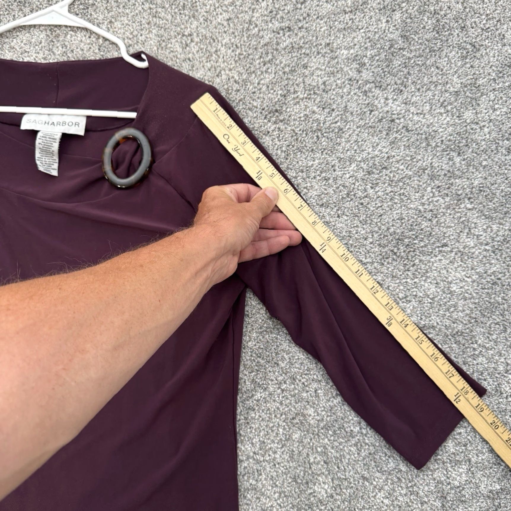 Vintage Sag Harbor Blouse L Purple Womens Blouse Office Business Casual Retro Y2K Elegant Classic Party/Cocktail Workwear Size L / US 10 / IT 46 - 5 Thumbnail