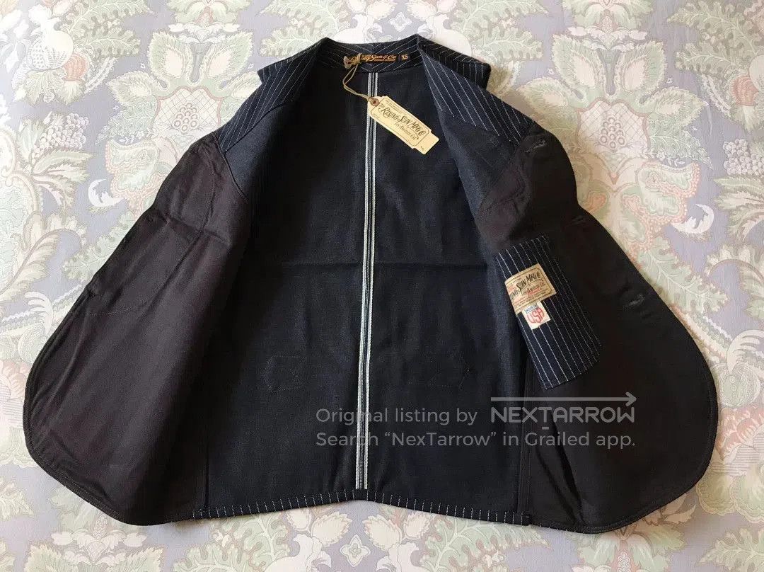 Rising Sun & Co. Rising Sun Indigo Wabash Work Vest XS. Size US XS / EU 42 / 0 - 3 Thumbnail