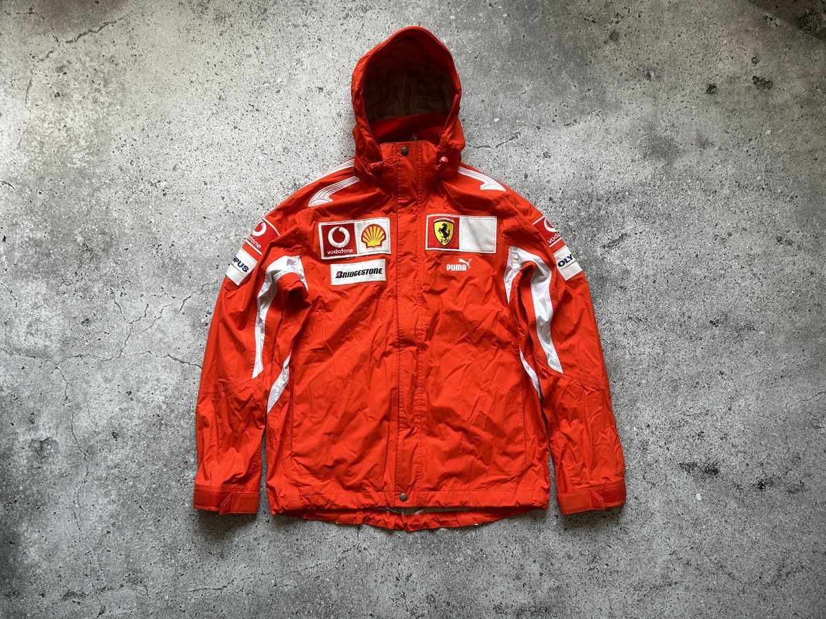 image of Puma X Ferrari Waterproof Jacket Nascar in Orange/Red, Men's (Size Medium)