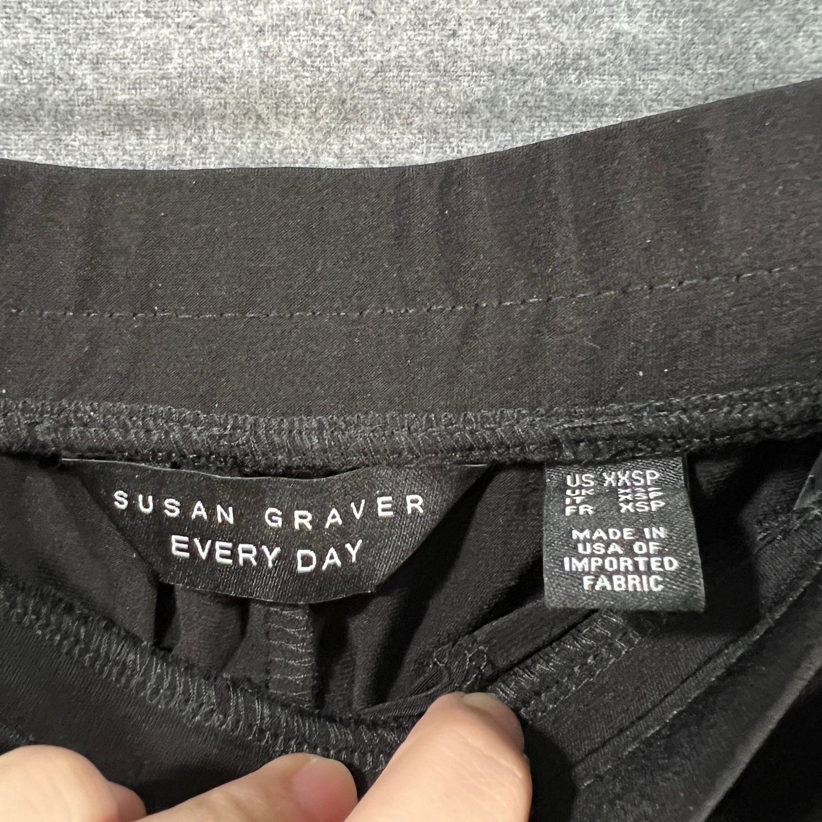 Other Susan Graver Every Day Women Pants Black, Petite XX-Small Size 27" / US 4 / IT 40 - 3 Thumbnail