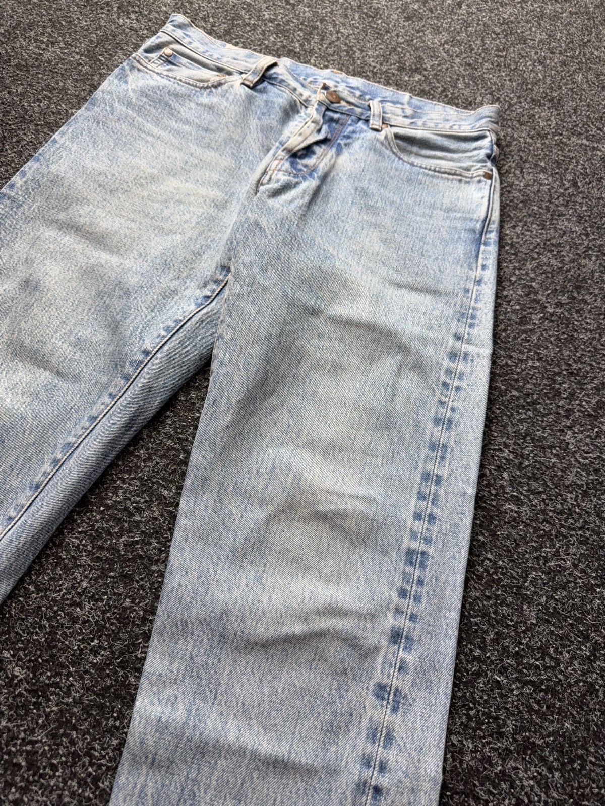 Han Kjobenhavn Han Kjobenhavn Selvedge Jeans Dirty Distressed Light Wash Size US 29 - 6 Thumbnail