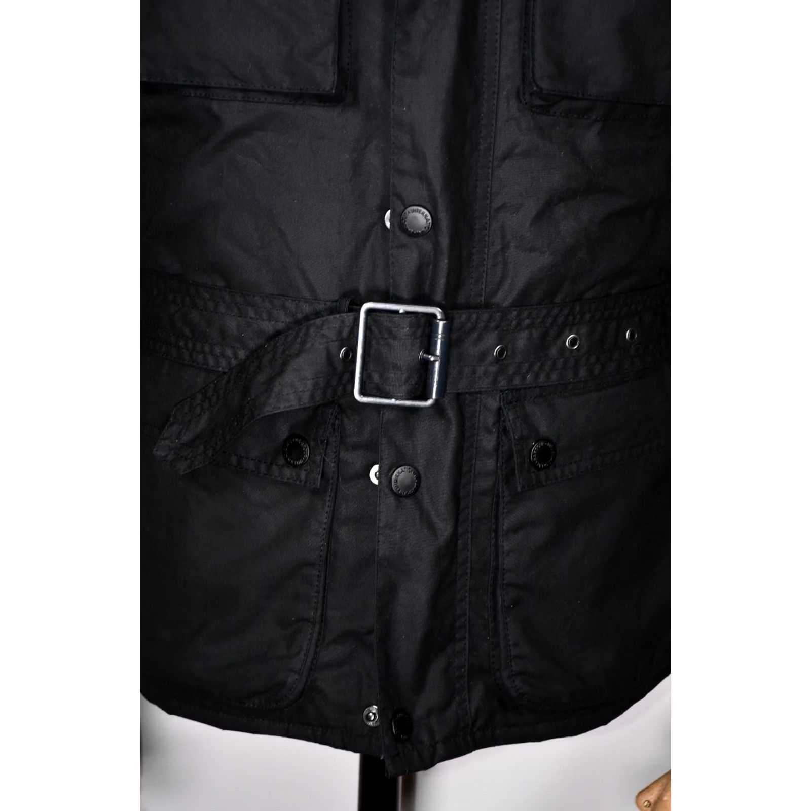 Barbour Barbour International Blackwell Wax Jacket Mens S Black Waterproof Cotton Coat Size US S / EU 44-46 / 1 - 6 Thumbnail