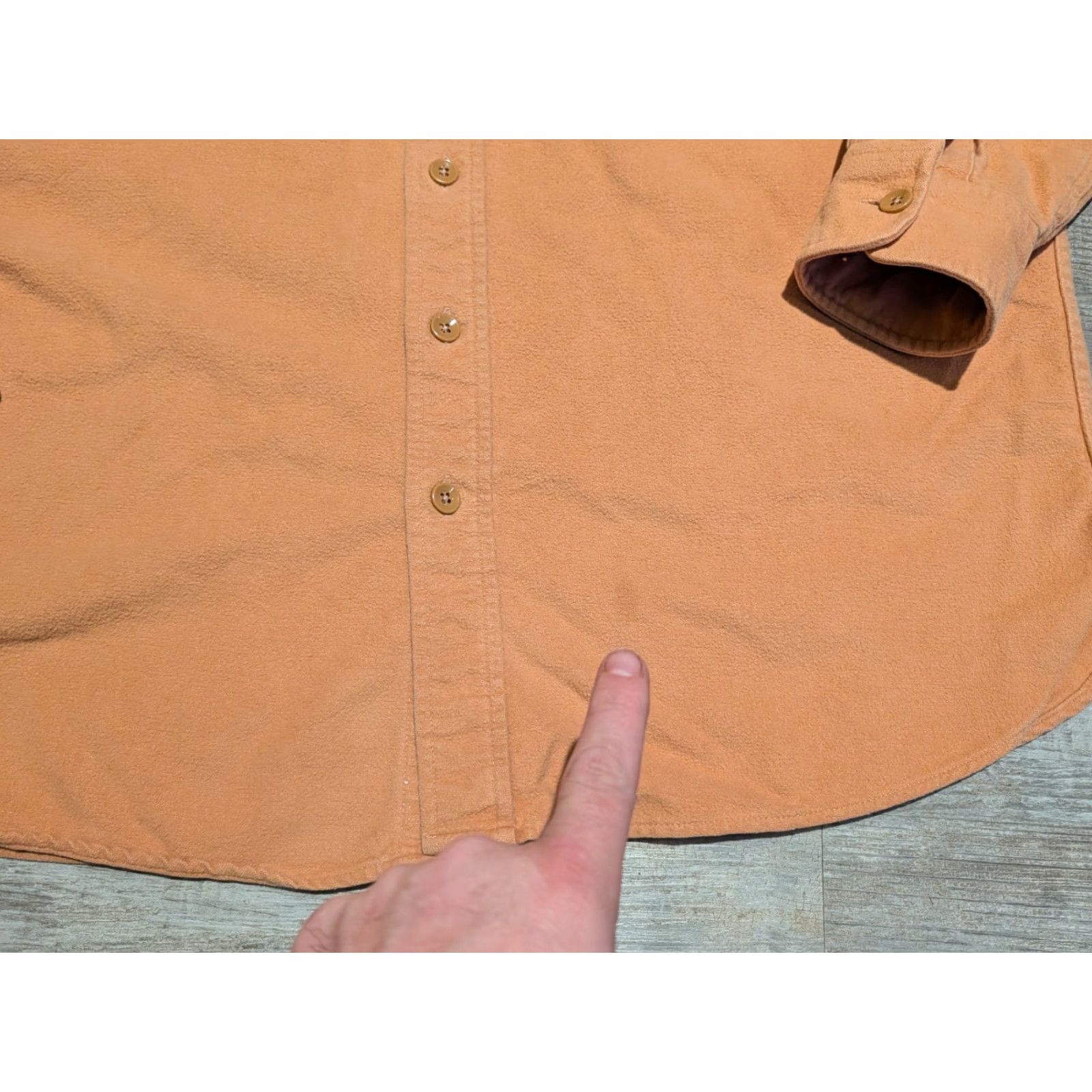 Vintage VINTAGE LL Bean Button-Up Shirt Mens Peach Chamois Cloth USA Made 16.5 L Tall Long Sleeve Solid Orange Size US L / EU 52-54 / 3 - 6 Thumbnail