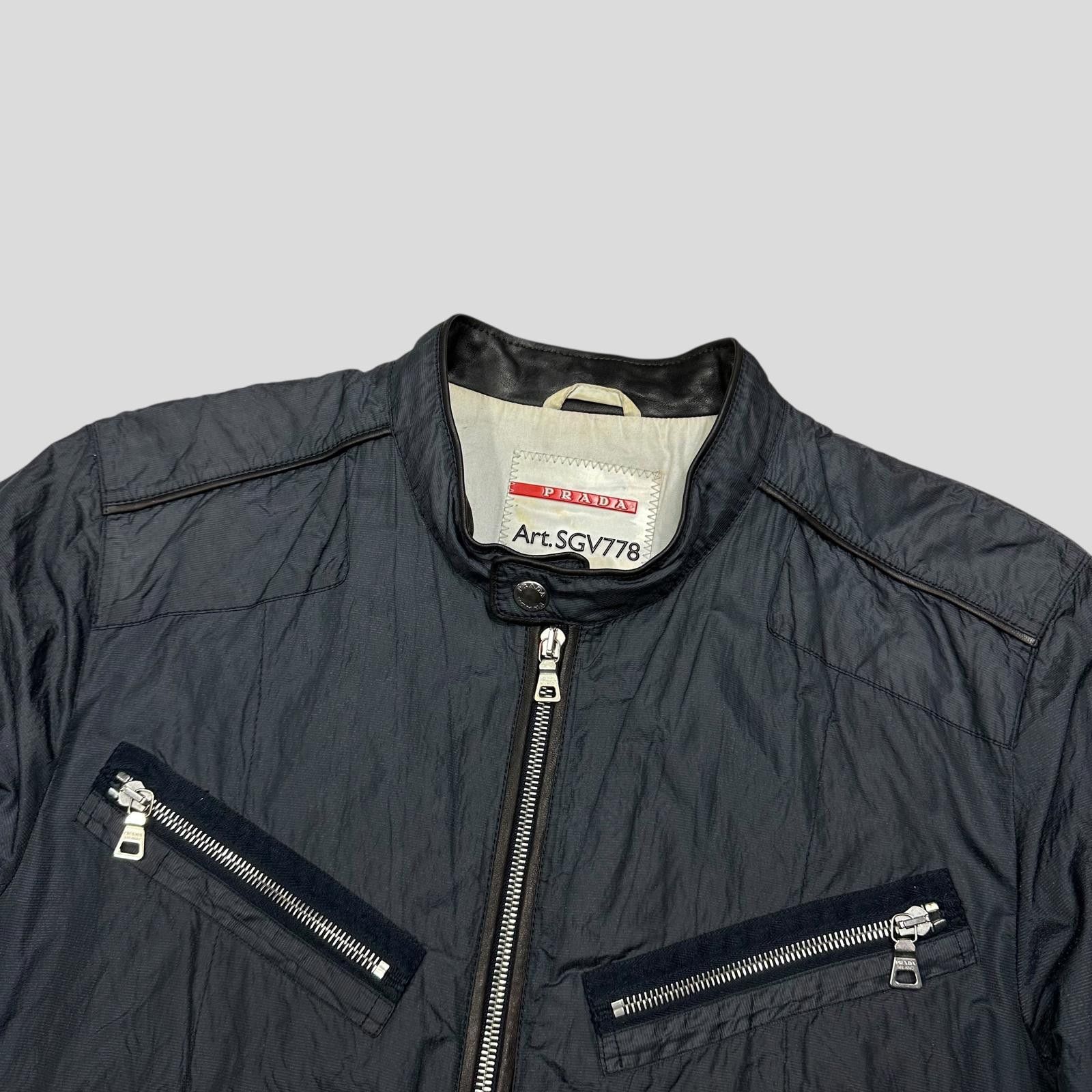 Prada Prada Sport 00’s Metal Nylon + Leather Moto Biker Jacket - M Size US M / EU 48-50 / 2 - 3 Thumbnail