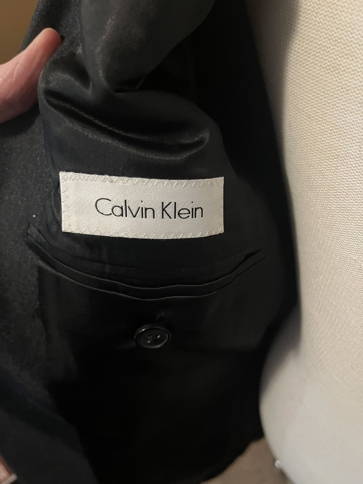 Calvin Klein Calvin Klein Gray Flannel Suit 100% Wool 2-Piece 40L Size 40L - 8 Thumbnail
