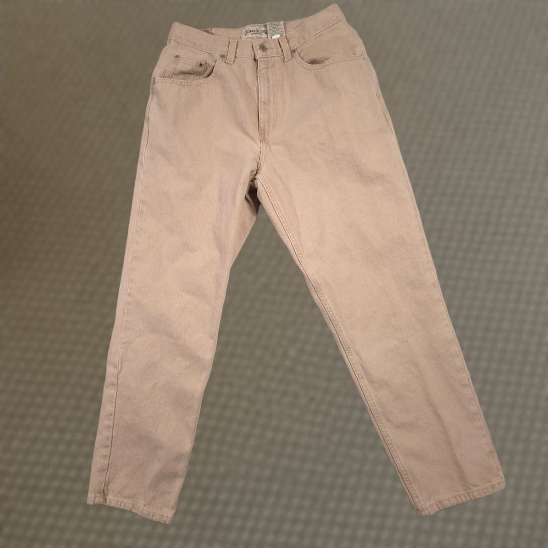 Vintage VINTAGE St. John's Bay Jeans Womens 12P Beige High Rise Tapered Mom Denim 90s Size 34" / US 12 / IT 48 - 1 Thumbnail