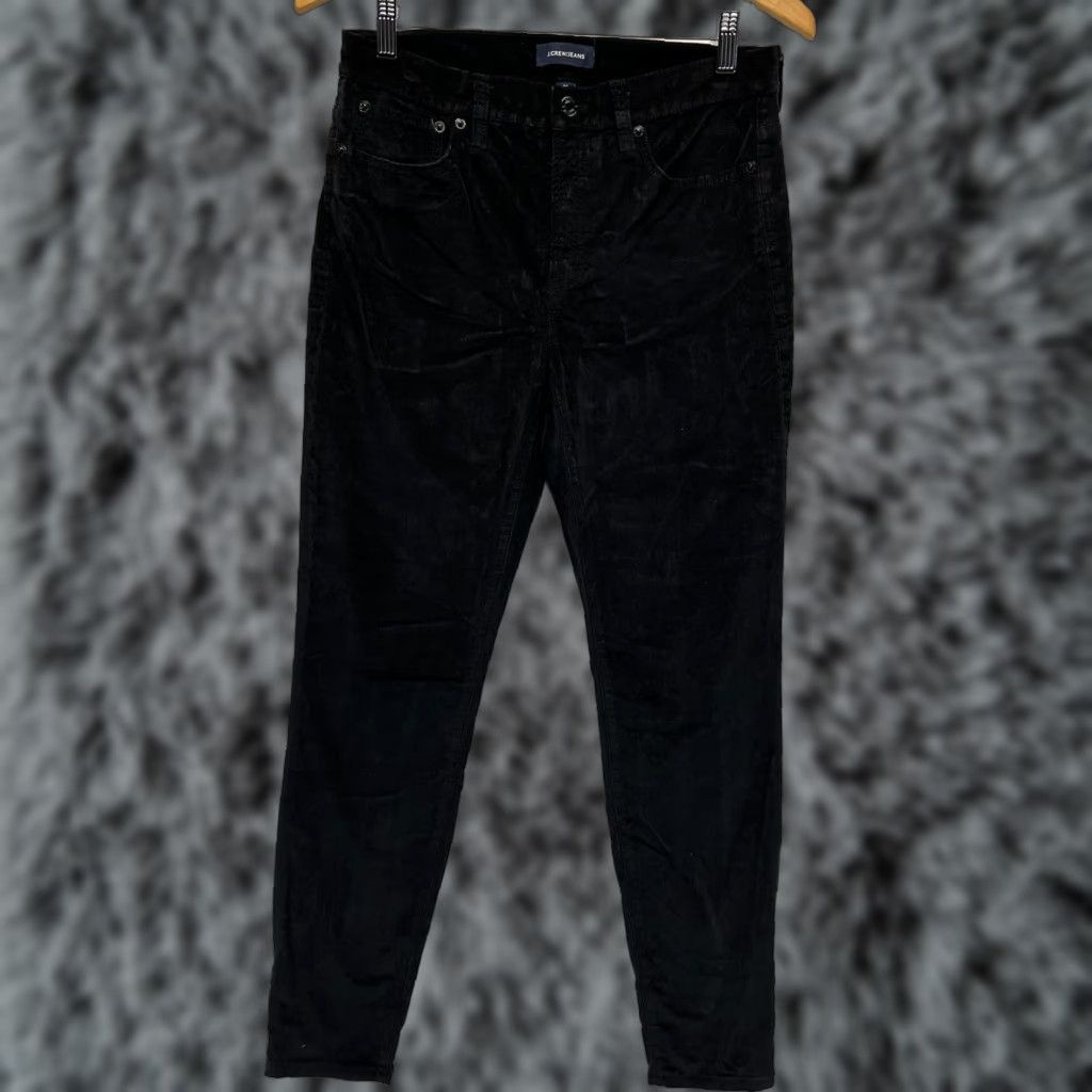 J.Crew VINTAGE J.CREW Velvet Pants Tapered Jeans Women 29 Black Sz 29 Velvet GUC Womens 29 Pants Size 29" - 1 Thumbnail