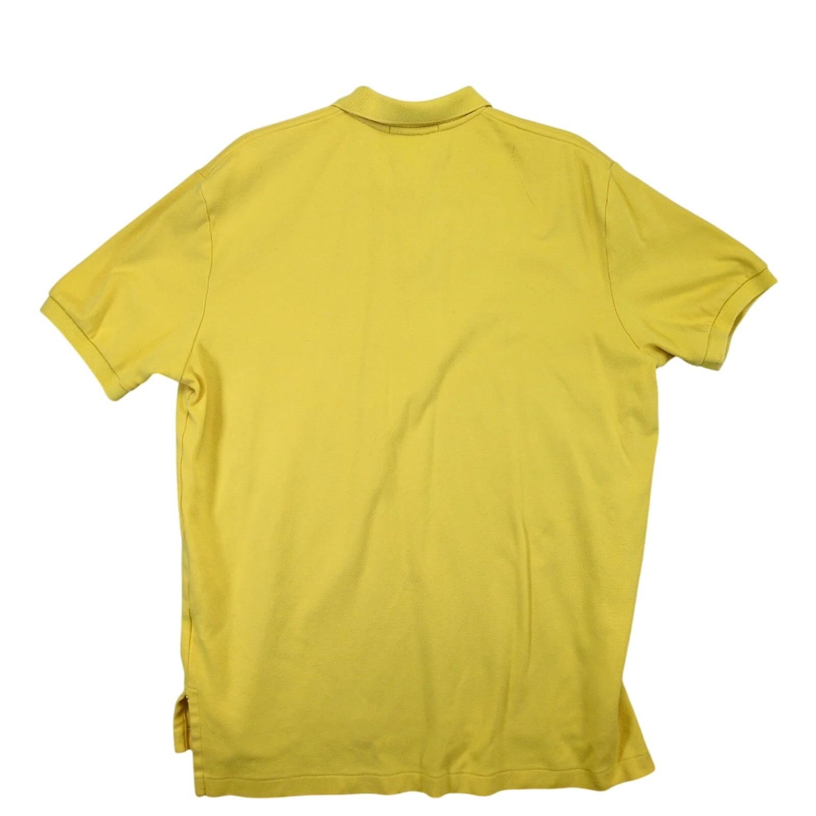 Polo Ralph Lauren Vtg Polo by Ralph Lauren Men's L Polo Shirt Yellow Navy Pony Size US L / EU 52-54 / 3 - 2 Thumbnail